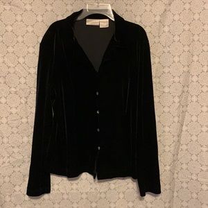 Worthington Velvet Button Up Top